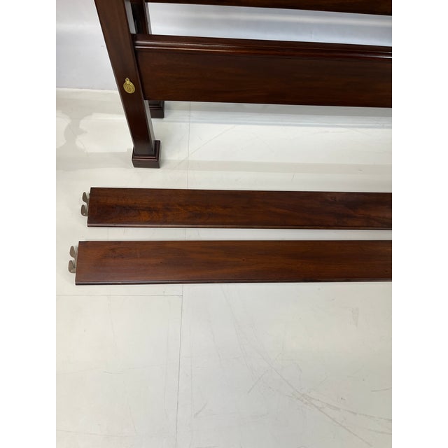 Vintage Henkel Harris Mahogany Queen Size Pencil Post Bed - Style 170, Finish 29 For Sale - Image 13 of 13