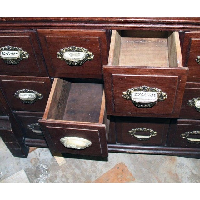 9ft Antique Early 20th Century Apothecary Cabinet For Sale In Houston - Image 6 of 9