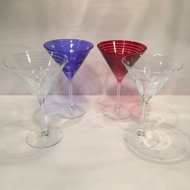 Mikasa Crystal Martini Glasses Set of 4 Chairish