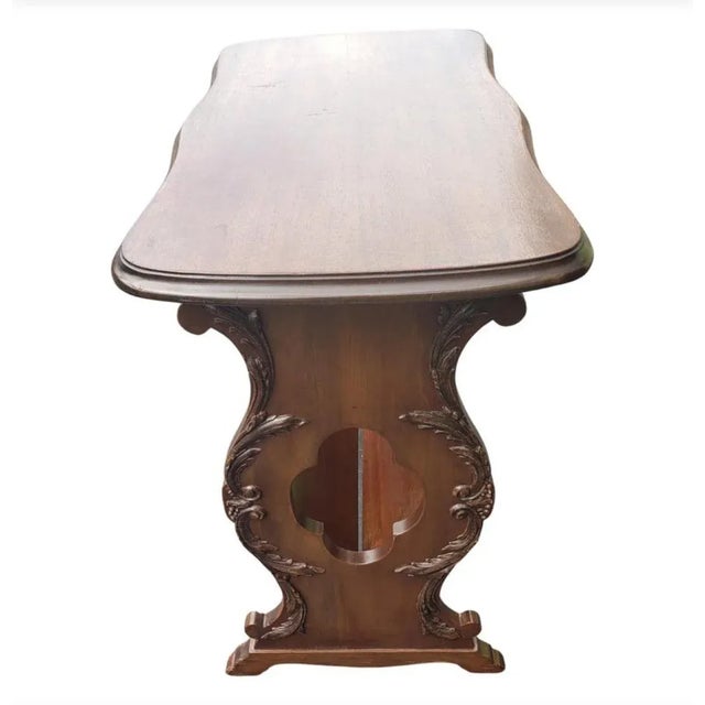 Traditional Edwardian Mahogany Side Table Magazine Rack, Circa 1920s For Sale - Image 3 of 9