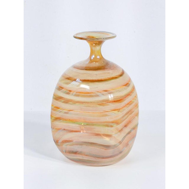 Scandinavian Polychrome Blown Glass Vase For Sale - Image 9 of 14