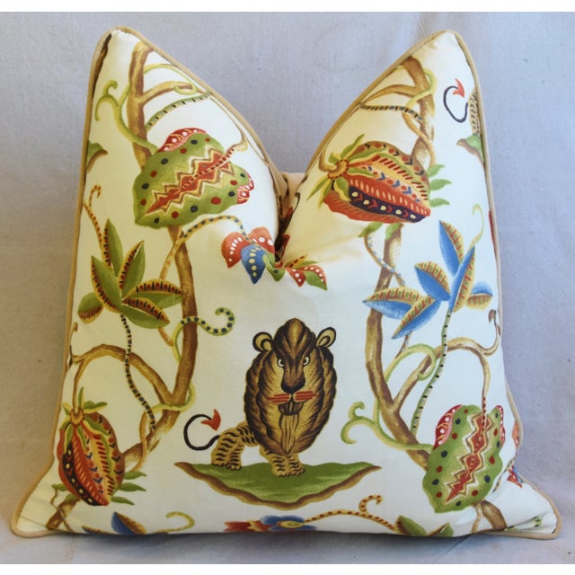 P. Kaufmann Bazaar Paradise Lion Feather/Down Pillow 24" Square For Sale - Image 4 of 7