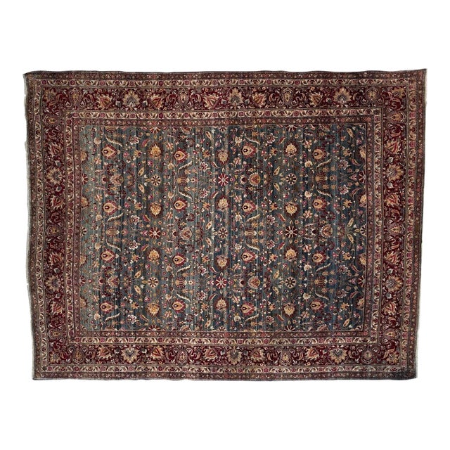 Antique Signed Persian Lavar , 12' X 15' For Sale
