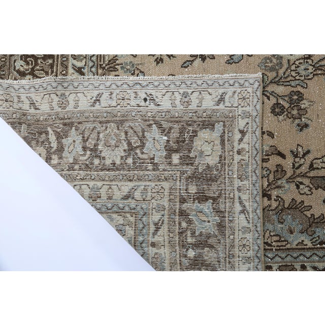 Mid 20th Century Handwoven With Intricate Floral and Geometric Motif - Ideal for Living Rooms Studies or Curated Interiors -9' 10'' X 13' For Sale - Image 9 of 13