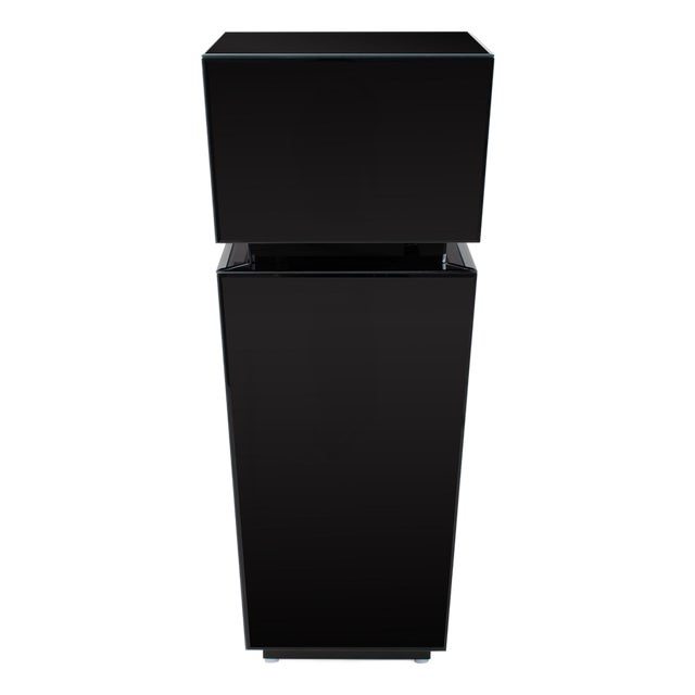 Black Mirrored Pedestal Tall For Sale