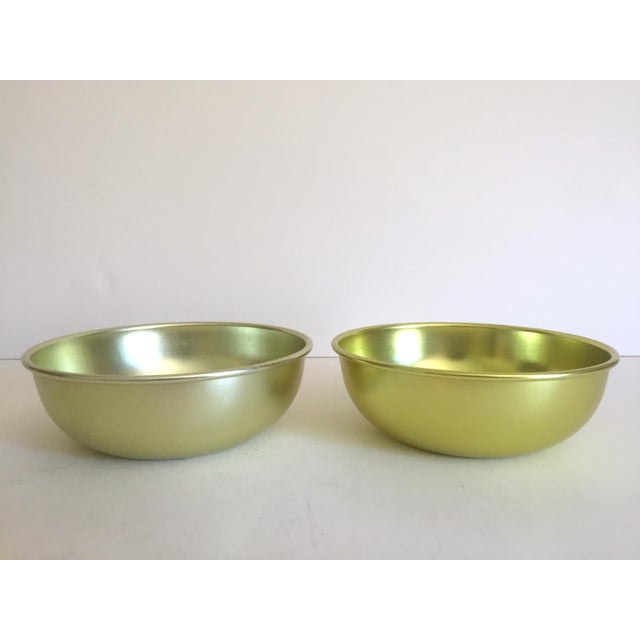 Vintage Mid Century Modern Anodized Spun Aluminum Multicolor Snack