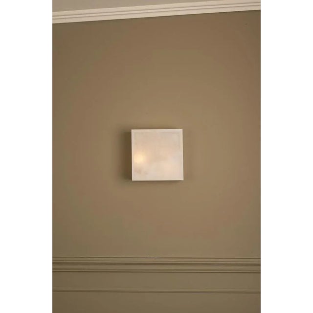 Contemporary Frene White Alabaster Wall Sconce by Simone & Marcel For Sale - Image 3 of 6