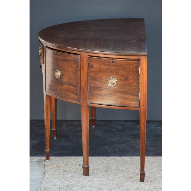 English Demilune Sideboard of Inlaid Mahogany From the Regency Period For Sale In Austin - Image 6 of 11