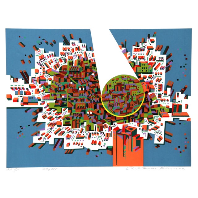 Risaburo Kimura - City 381 Serigraph For Sale