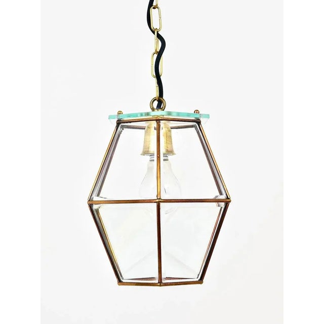 Art Nouveau Pendant Lamp Lantern in the style of Adolf Loos, 1900s For Sale - Image 5 of 11
