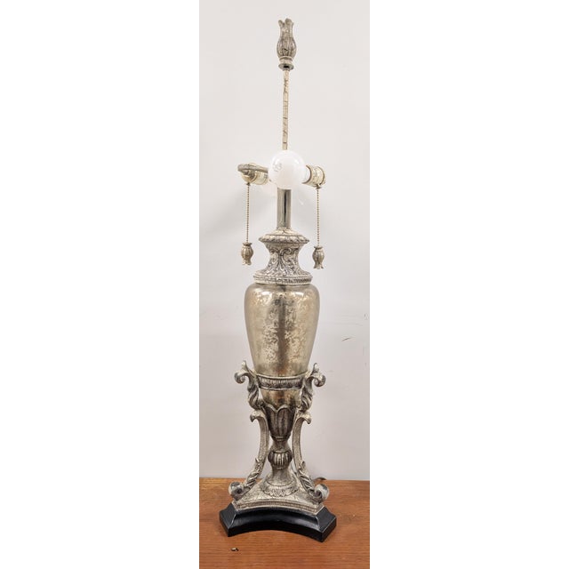 Hollywood Regency Vintage Urn Shaped Table Lamp For Sale - Image 3 of 10