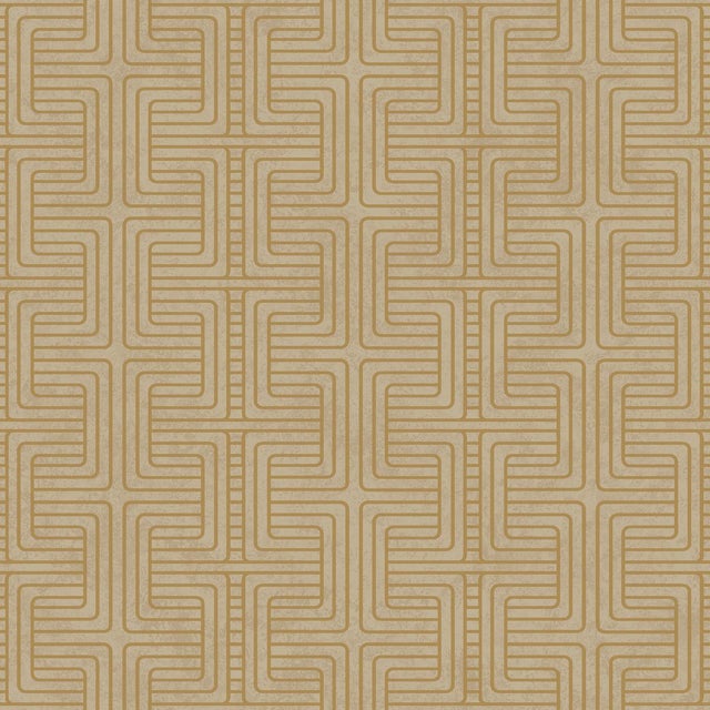 Sample - Borastapeter Geo Tribe Wallpaper in Gold For Sale