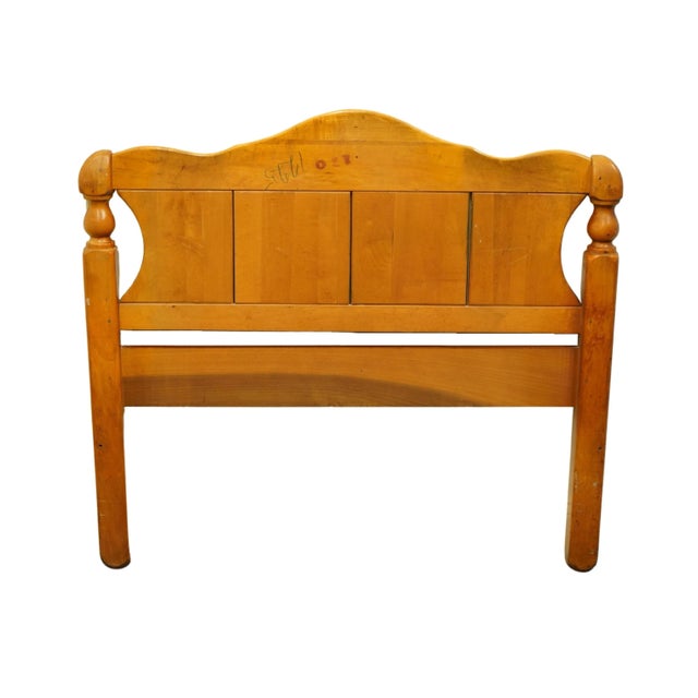 Virginia House Solid Hard Rock Maple Country French Twin Size Headboard For Sale - Image 4 of 6