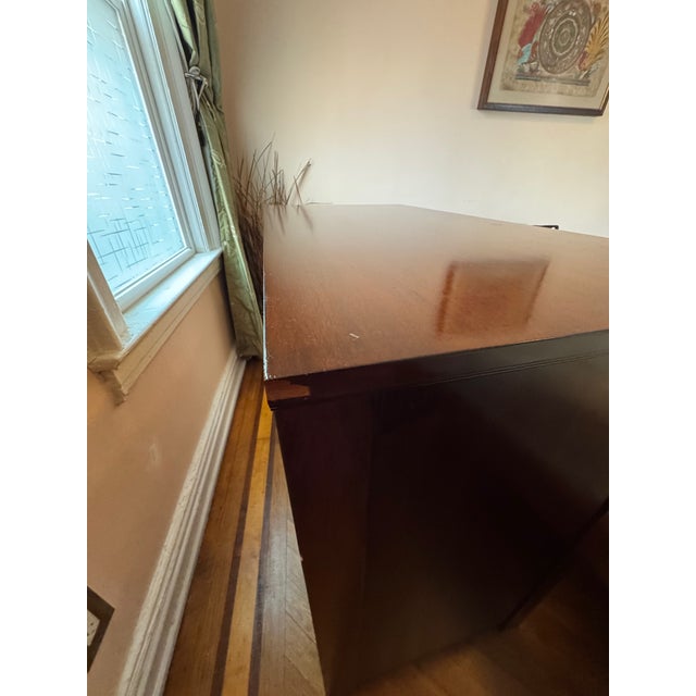 Pottery Barn Stratton Dark Brown Wood Dresser For Sale In New York - Image 6 of 15