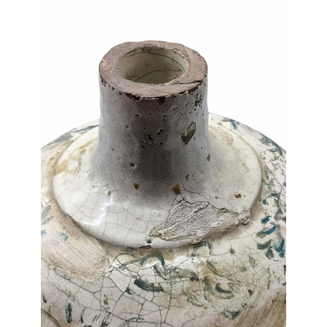 Ceramic Hand-Painted Majolica Ceramic Bottle, 1890s For Sale - Image 7 of 11