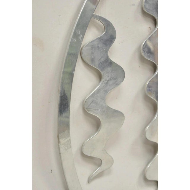 Vintage Phyllis Mark 40" Polished Steel Chrome Hanging Wind Chime Sculpture For Sale - Image 9 of 12