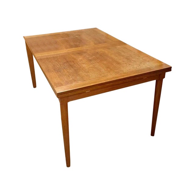 Mid-Century Modern Late 20th Century Teak Danish Pullout Leaves Dining Table For Sale - Image 3 of 7