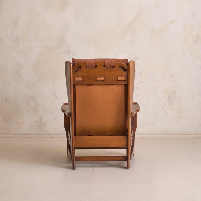Mid 20th Century Italian Faux Suede Armchair Attributed to Percival Lafer, 1960s - 2 Available For Sale - Image 5 of 11