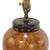 A Red Vintage Ceramic Table Lamp With a Unique Brown and Gold Speckled Glaze. For Sale - Image 4 of 7