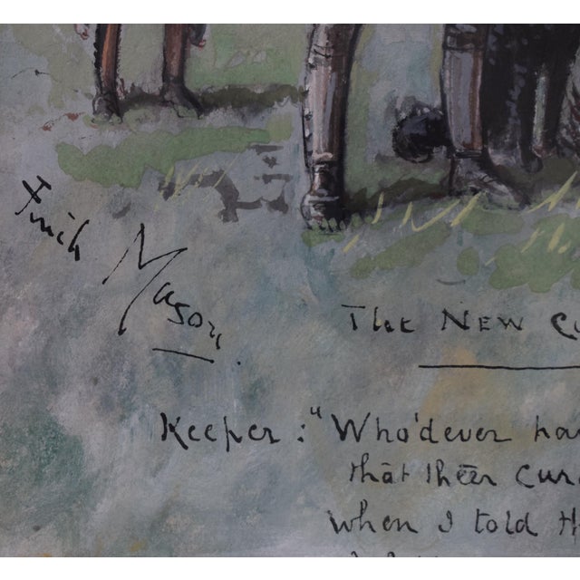 Late 19th Century The New Curate Pheasant Shooting Field Watercolour by George Finch Mason For Sale - Image 5 of 9