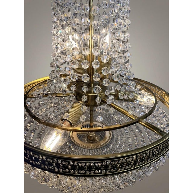 Traditional Antique French Empire Style Chandelier, 1900s For Sale - Image 3 of 7