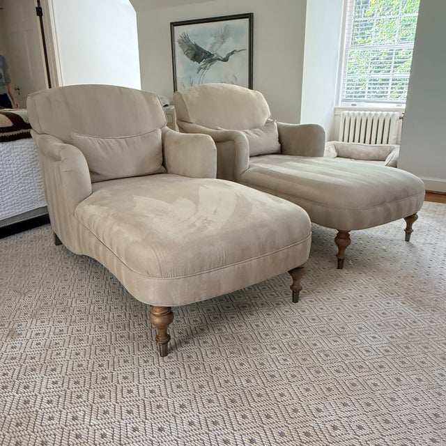English Lee Industries Living Room Chaise (Model 3481-21)--Two Available For Sale - Image 3 of 13