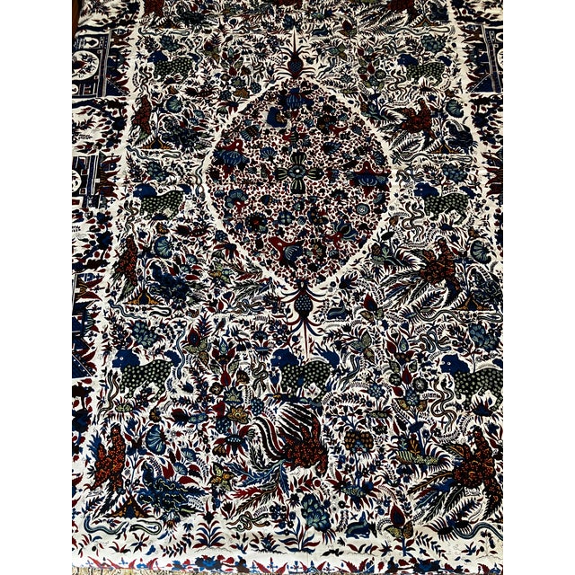 Vintage Authentic Dutch Java Fabric Chintz Wall Hanging With Intricate Animal and Floral Motifs For Sale - Image 9 of 9