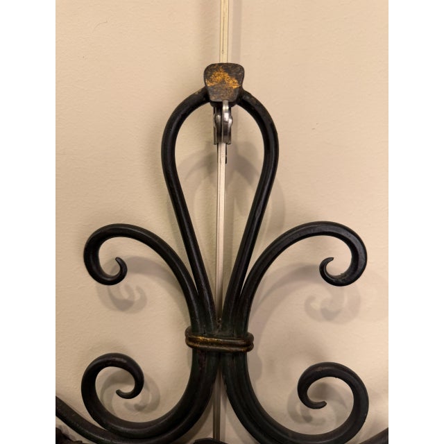 19th Century 19th Century Iron Two-Arm Sconces, Circa 1890 For Sale - Image 5 of 12