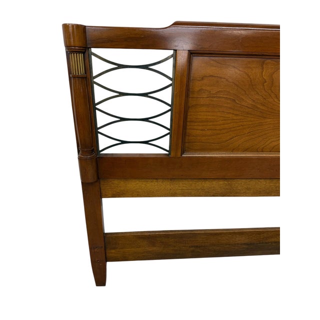 Vintage Italian Cherry Wood King Size Headboard For Sale - Image 4 of 7