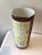 1960s Quadrifoglio Italian Leather & Ceramic Hand Painted Vase or Umbrella Stand For Sale - Image 11 of 11