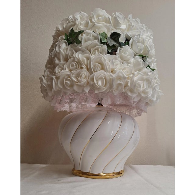 Vintage Table Lamp with White Ceramic Base by Lamplove, 1990s For Sale - Image 6 of 8