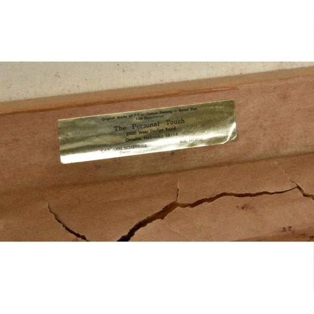 Expressionist Rustic European Blue White and Teal Village Landscape Painting With Boat For Sale - Image 16 of 16