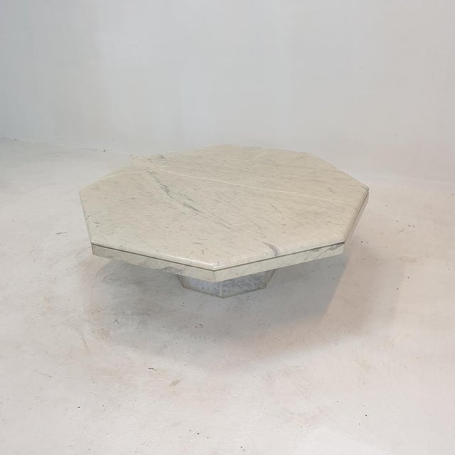 Italian Marble Octagon Coffee Table, 1980s For Sale - Image 9 of 18