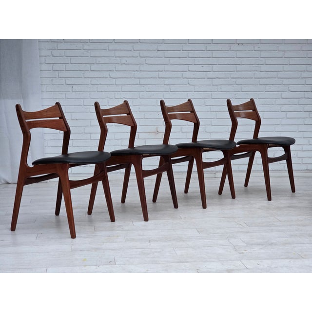 1960s Danish Dining Chairs from Erik Buck, 1960s, Set of 4 For Sale - Image 5 of 18