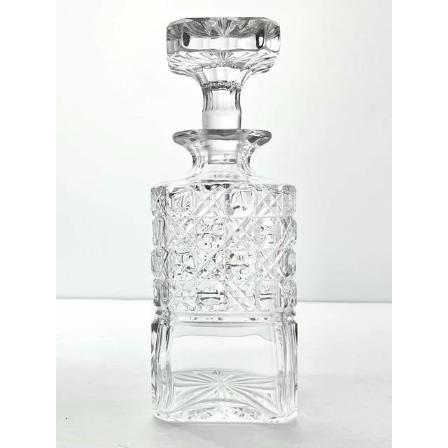 1970s Vintage Set of 4 Wine Spirits Liquor Crystal Decanter Set For Sale In Dallas - Image 6 of 14