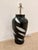 Stylish Currey & Co Modern Glass Jar Lamp Black & White design on black base. Showroom floor sample.