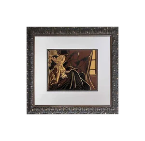 Pablo Picasso Linogravure Limited Edition "Duex Femme... Fenetre" 1959 W/Frame
