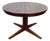 Scandinavian Walnut Round Extendable Dining Table, 1960s For Sale
