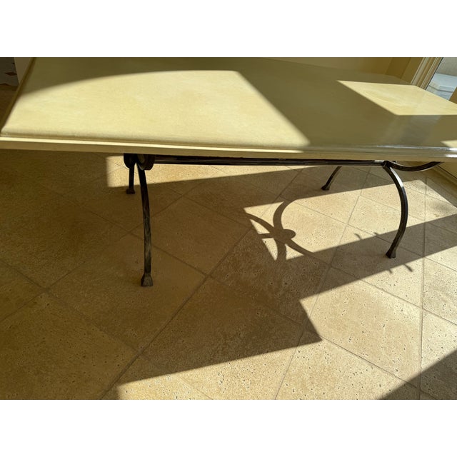 1980s Vintage Wrought Iron Dining Table Base For Sale - Image 5 of 6