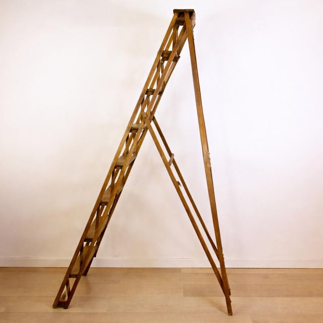 Antique Spanish Wooden Ladder, 1920s For Sale - Image 4 of 7