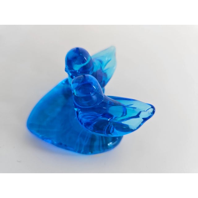 1990s 1990s Vintage Bluebird of Happiness Glass Art For Sale - Image 5 of 11