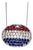 Late 20th Century 14K White Gold Sapphire Ruby Topaz American Flag Pendant Necklace For Sale