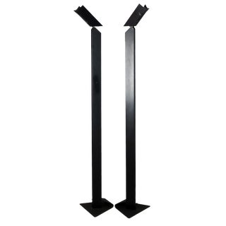 1980s Angular Black Floor Lamps for Pollux Skipper For Sale