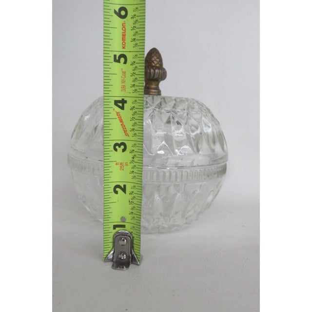 Indiana Glass Mount Vernon Candy Box Bowl With Lid Cab Clear Pressed Glass 5171b For Sale - Image 10 of 10