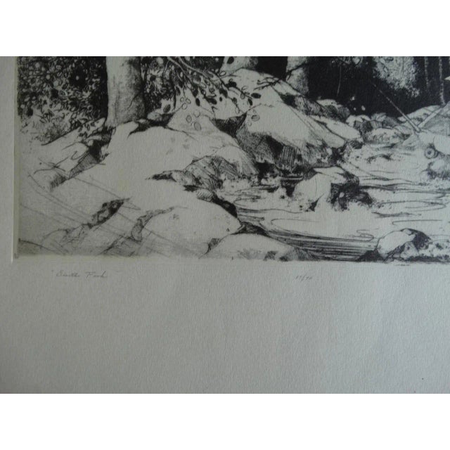 Mildred Bryant Brooks South Fork Etching For Sale - Image 4 of 6