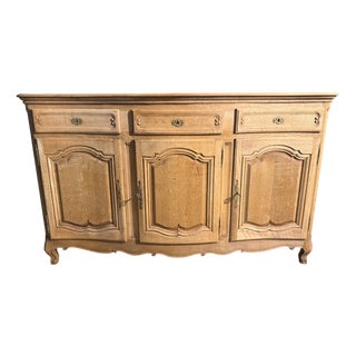 French Oak Serpentine Sideboard, 1920s For Sale