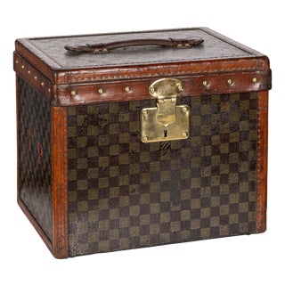 Antique French Hat Trunk in Damier Canvas from Louis Vuitton, 1900 For Sale