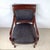 Antique Empire Style Mahogany Armchair With Black Damask Upholstery For Sale - Image 4 of 12