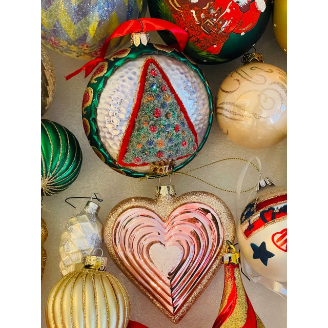 Shabby Chic 1960s Set of 40, Old World Christmas Ornaments For Sale - Image 3 of 5