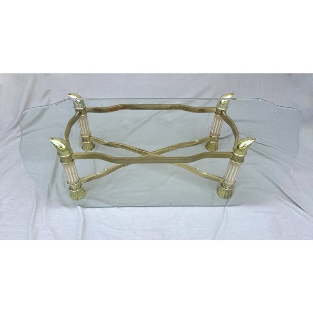 1980s Tommaso Barbi Style Faux Tusk & Glass Coffee Table For Sale - Image 14 of 14